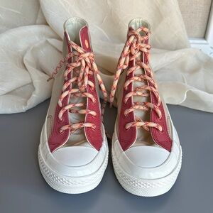 NWOB Converse Chuck 70 Hi Colorblock Overlay Rhubarb Pie Size W 6.5 /M 4.5